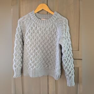 Philosophy Light Gray Cable Knit Sweater